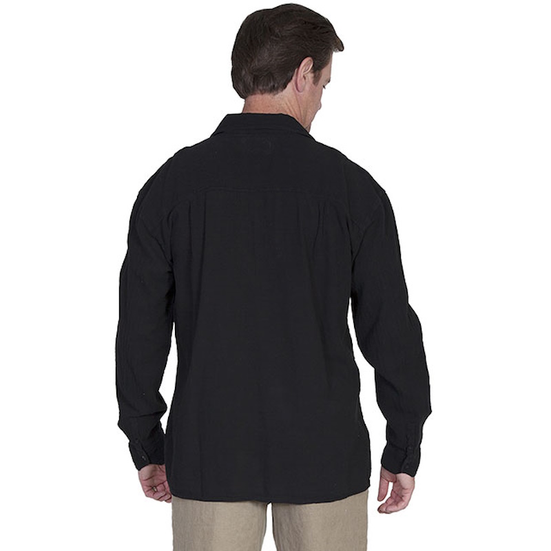 (image for) Casual Laceup Pullover Shirt Soft Cotton Gauze