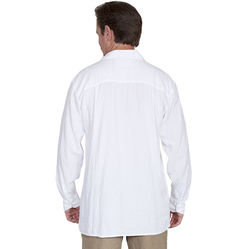 (image for) Soft Cotton Gauze Casual Laceup Pullover Shirt