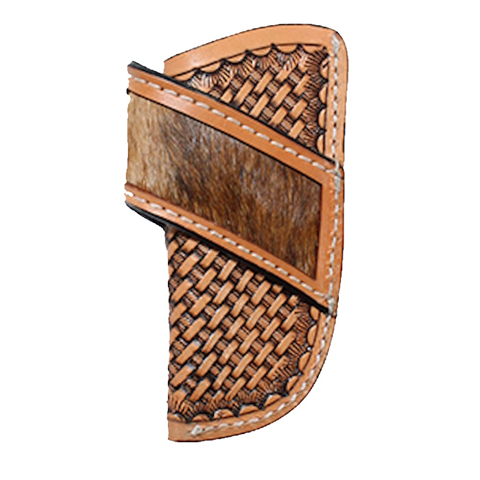 (image for) Knife Sheath Basketweave Leather Calf Hair