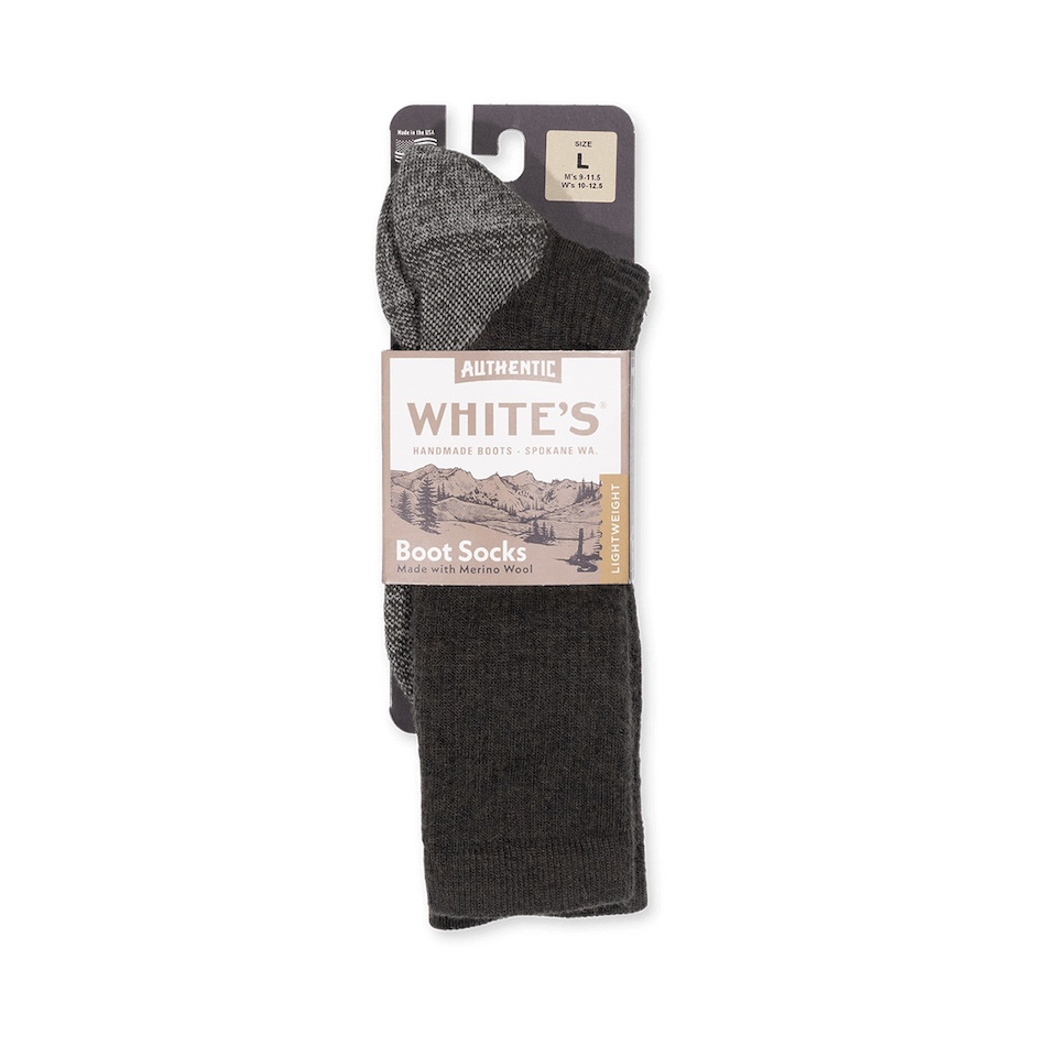 (image for) Merino Wool Blend Lightweight Crew Socks Charcoal