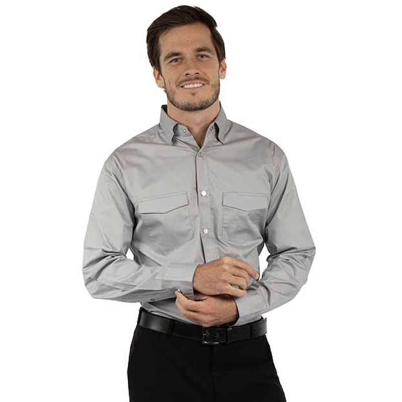 (image for) Premium Poplin Wesetrn Dress Shirt Snap Front