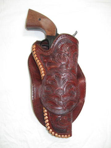 (image for) 1894 Al Furstnow Design Miles City Full Skirt Round Single Loop Gun Holster
