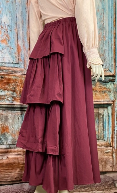 (image for) Cotton Twill Bustle Skirt (Medium / Black)