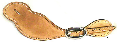 Plain Tear Drop Leather Western Spur Strap (image for) Plain Tear Drop Leather Western Spur Strap