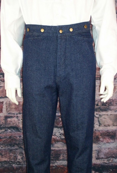 (image for) Sierra Western Blue Denim Cotton Trousers (34 Waist / 36 Inseam)