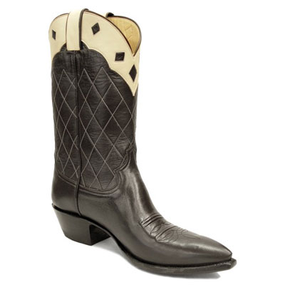 (image for) Texas Quilt Smooth Leather Cowboy Boots