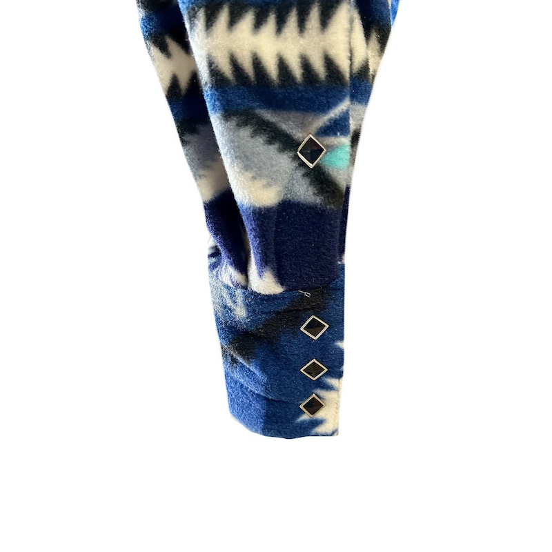(image for) Native Pattern Fleece Western Shirt Blue & Black