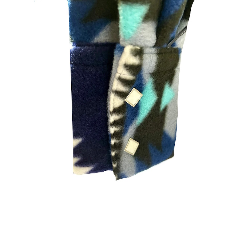 (image for) Native Pattern Fleece Western Shirt Blue & Black