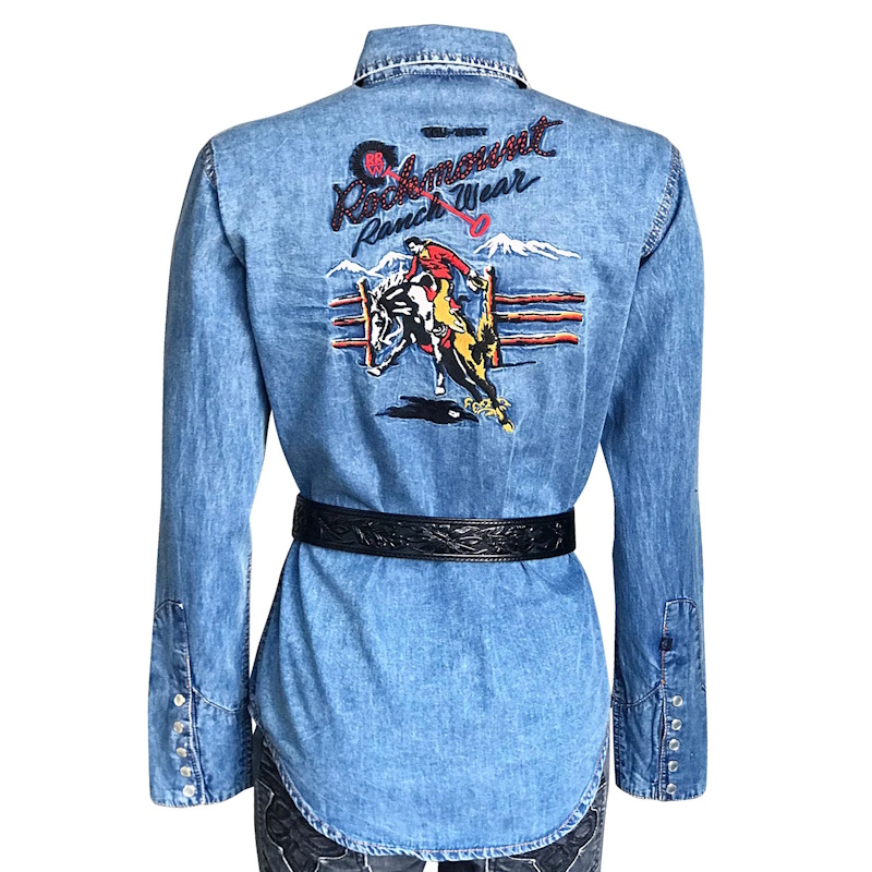(image for) Women’s Rockmount Bronc Vintage Embroidery Denim Western Shirt