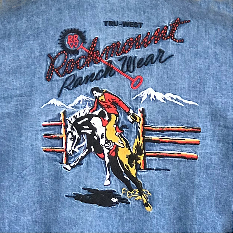 (image for) Women’s Rockmount Bronc Vintage Embroidery Denim Western Shirt