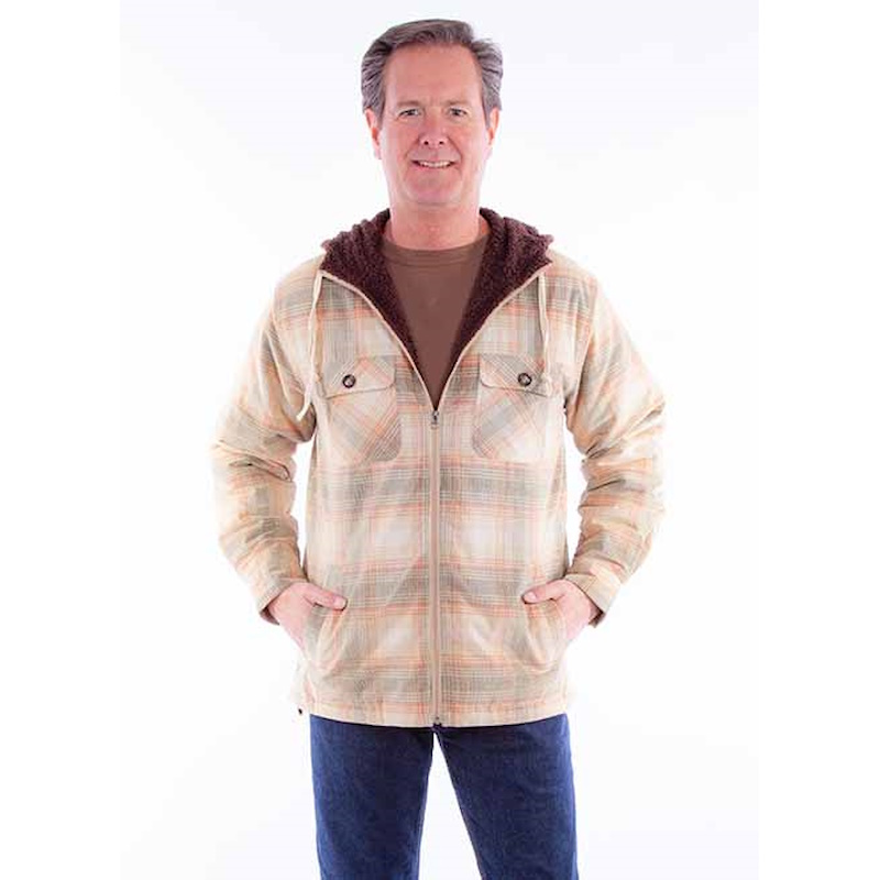 (image for) Zip Up Cotton Corduroy Hoodie Sherpa Lined