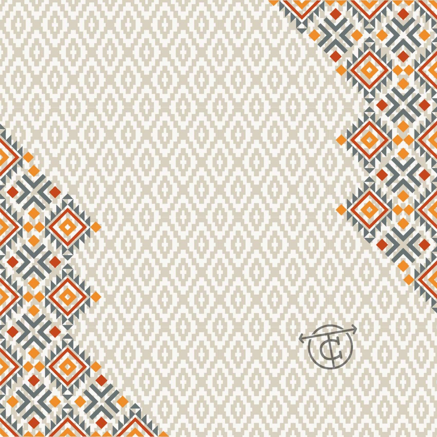 (image for) Tan Tribal Design Wild Rag