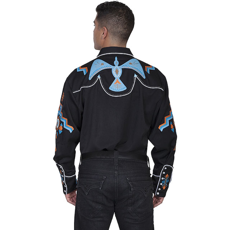 (image for) Western Shirt Phoenix Embroidery Collar Cuffs Yokes & Sleeves
