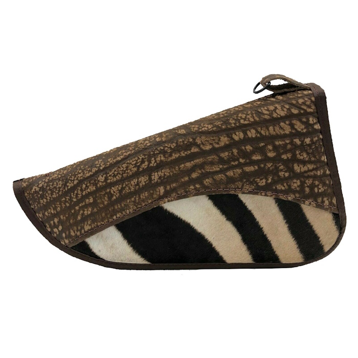 (image for) Cape Buffalo & Hair On Zebra Handgun Case 12 x 7 1/2