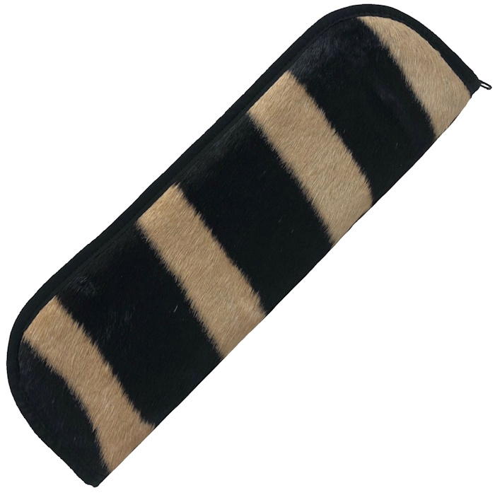 (image for) Zebra Hide Padded Knife Storage Zipper Case