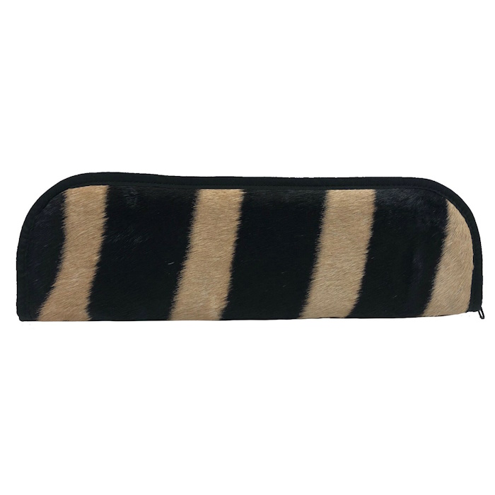 (image for) Zebra Hide Padded Knife Storage Zipper Case